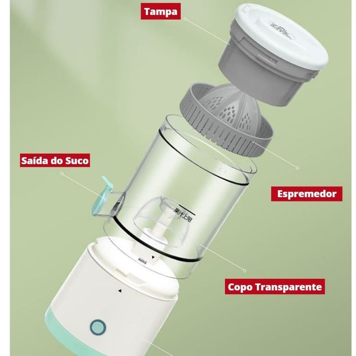 Espremedor de Laranja e Frutas Elétrico Portátil Sem Fio Lenogue
